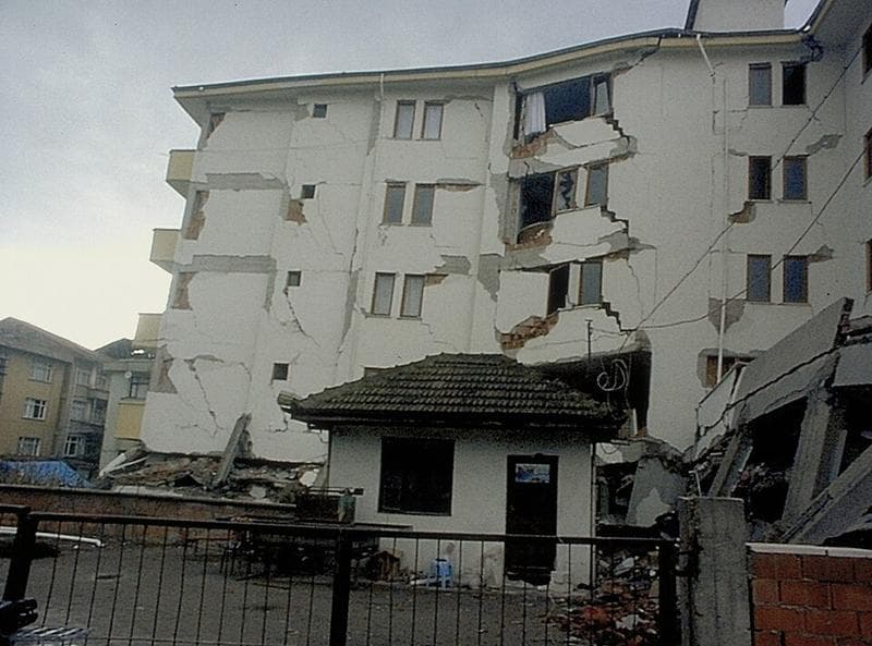 Example building photo — Severe damage